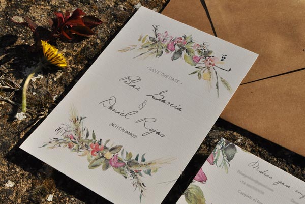 Vintage and romantic invitation